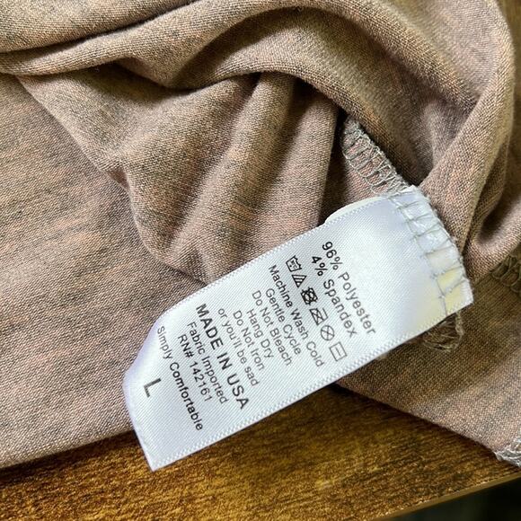 LuLaRoe Gray/Pink Polyester Blend Long Sleeve Tee - Picture 9 of 9